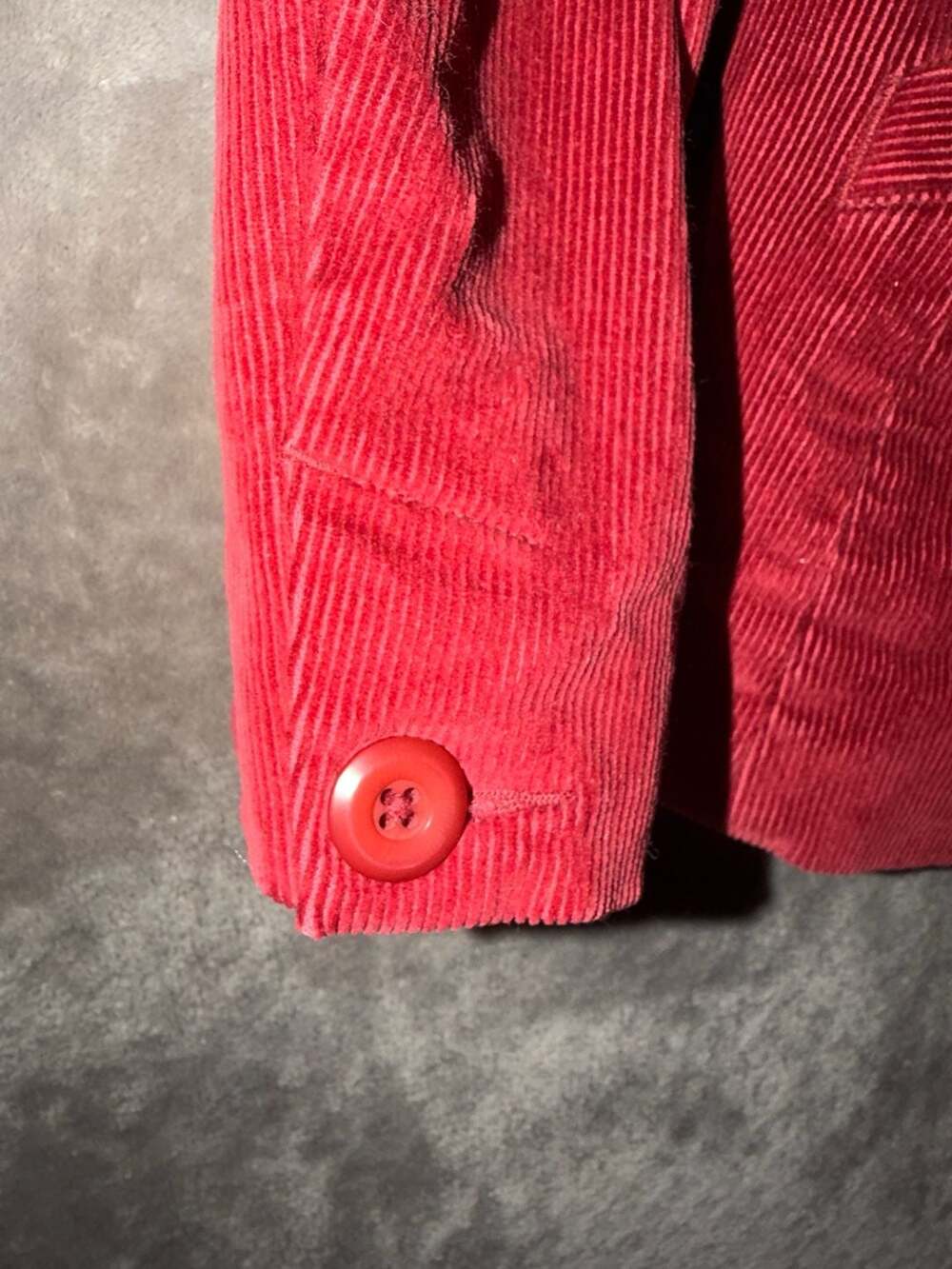L.L. Bean Women's Red Corduroy Blazer Size 14 Regular - Picture 5 of 7